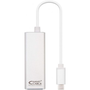 Nanocable Conversor USB-C a Ethernet Gigabit 10/100/1000 Mbps Plata 15cm